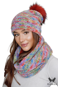 FAZILA-KOMPLET damski wełna baby alpaca mix kolorów