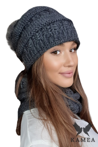 LIANA KOMPLET damski zimowy kolor grafitowy