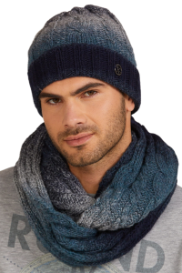 Komplet męski ROSARIO w cieniowanym kolorze jeans