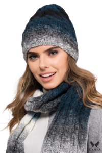 NEW JERSEY KOMPLET damski zimowy alpaka kolor turkusowy