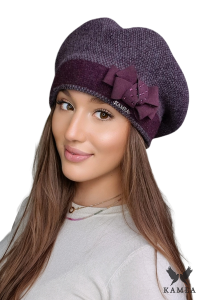 Amparo Beret Damski Kolor Fioletowy