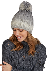 LUISA czapka damska szara