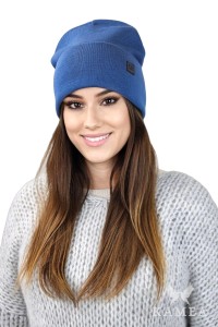 SALLY czapka beanie zimowa czapka uniwersalna kolor jeansowy