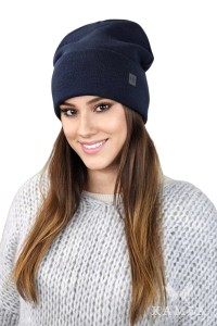 SALLY czapka beanie zimowa czapka uniwersalna kolor granatowy