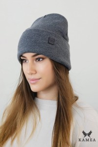 SALLY czapka beanie zimowa czapka uniwersalna kolor grafitowy