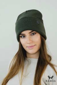 SALLY czapka beanie zimowa czapka uniwersalna kolor khaki