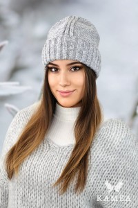 VERA damska czapka zimowa kolor szary