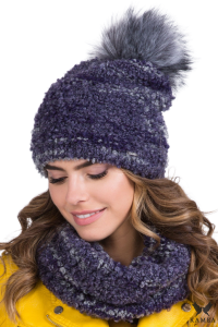 MANTA czapka damska kolor fiolet