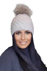 SHAKTI czapka damska kolor jasny beżowy