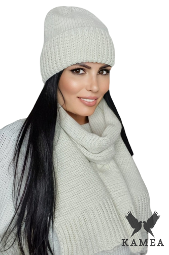 RAISA czapka damska kolor ekru