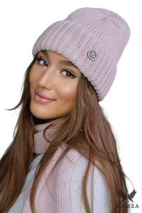 RAISA czapka damska kolor różowy