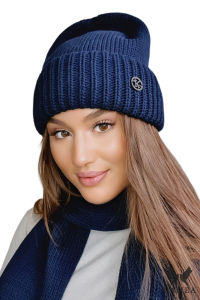 RAISA czapka damska kolor granatowy