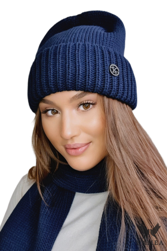 RAISA czapka damska kolor granatowy