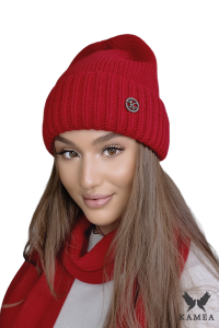 RAISA czapka damska kolor czerwony