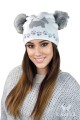 AVRIL czapka damska wełniana zimowa kolor biały