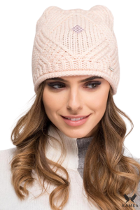 PAULA czapka damska rożowa