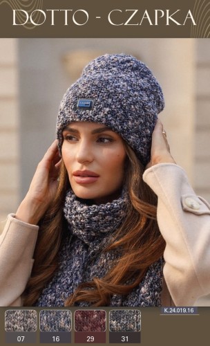 Zimowa  Czapka Damska Kolor Jeans Kamea-Dotto