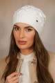 czapka zimowa damska Kamila kolor ekru