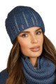Zimowa  Czapka Damska Kolor Jeans Kamea-Habis