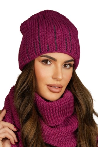 Czapka Damska Zimowa  Kolor Fuksja  Kamea-Habis