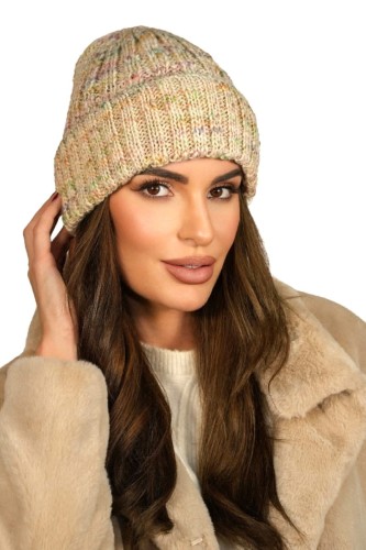 Zimowa  Czapka Damska Kolor Natural Kamea-Hasu