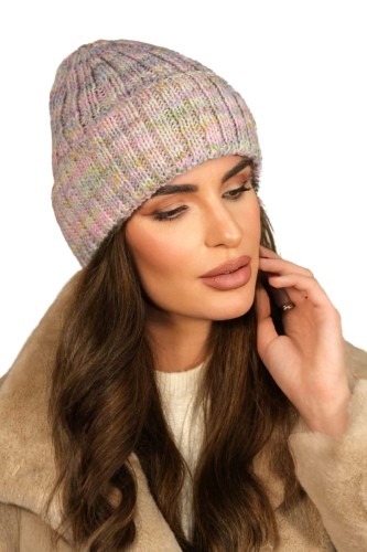 Zimowa  Czapka W Ciekawych Kolorach Odcień Różowy Kamea-Hasu