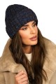 Zimowa  Czapka W Ciekawych Kolorach Odcień Granatowy Kamea-Hasu