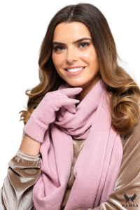 SZALIK*05 damski zimowy kolor brudny różowy