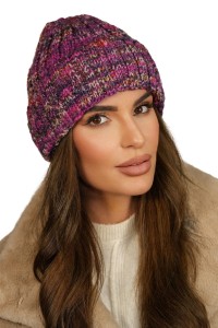Czapka Zimowa  W Ciekawych Kolorach Odcień Fuksja Kamea-Hasu