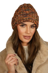 Czapka Zimowa  W Ciekawych Kolorach Odcień Rudy Kamea-Hasu