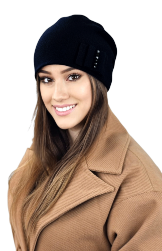 Czapka zimowa BAZALT KAMEA kolor czarny