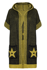 PANDORA kardigan kolor grafit-oliwka