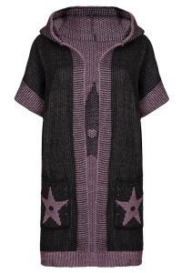 PANDORA kardigan kolor grafit-wrzos