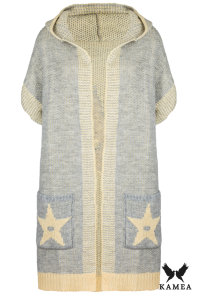 PANDORA kardigan kolor szary-banan