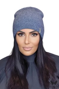 CERES czapka damska kolor jeans